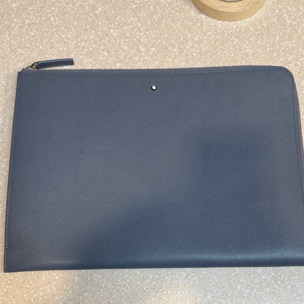 Montblanc Blue Leather Briefcase